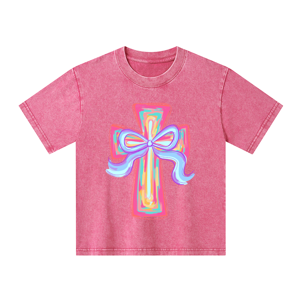 Cross Christian Kid Washed T-Shirt
