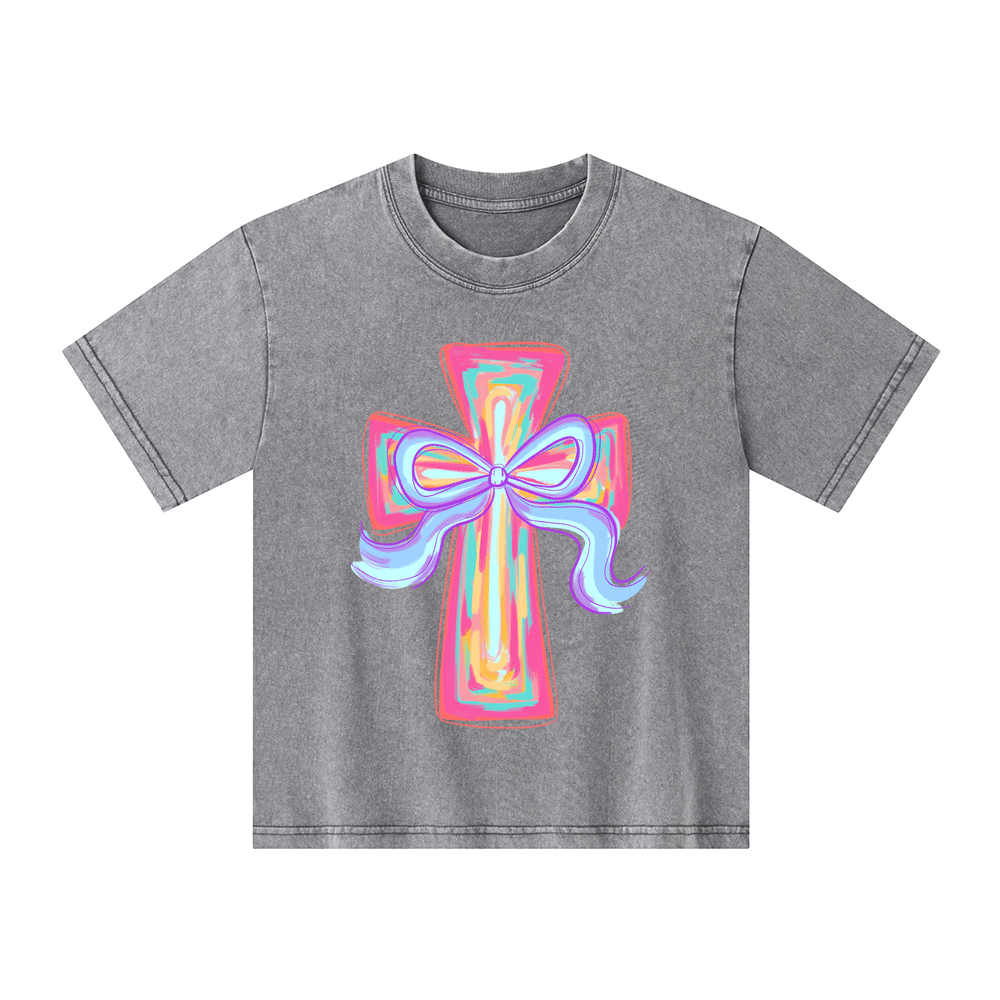 Cross Christian Kid Washed T-Shirt