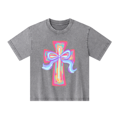 Cross Christian Kid Washed T-Shirt