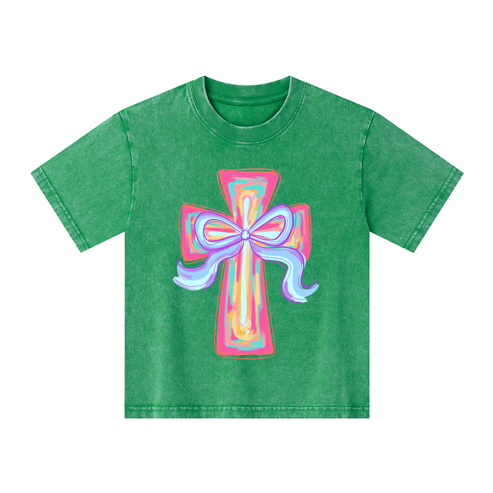 Cross Christian Kid Washed T-Shirt