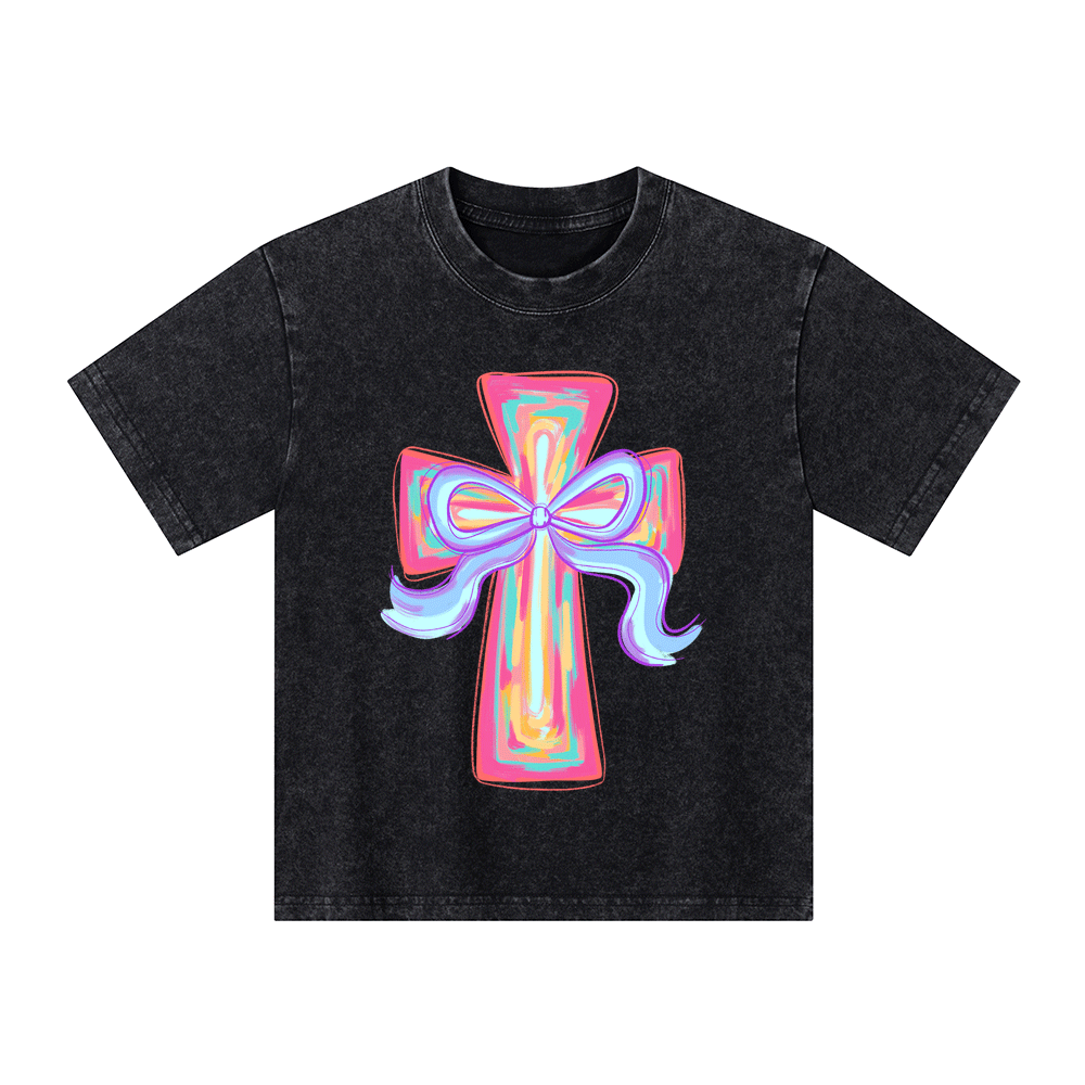 Cross Christian Kid Washed T-Shirt