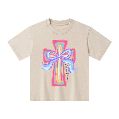 Cross Christian Kid Washed T-Shirt