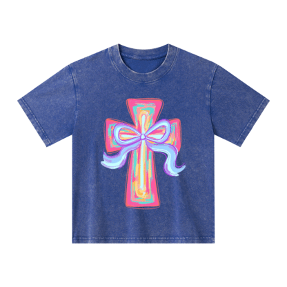 Cross Christian Kid Washed T-Shirt