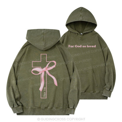 Cross Christian Washed Hoodie