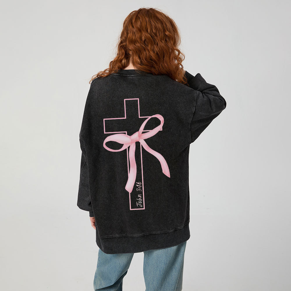 Cross Christian Washed Sweatshirt
