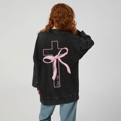 Cross Christian Washed Sweatshirt