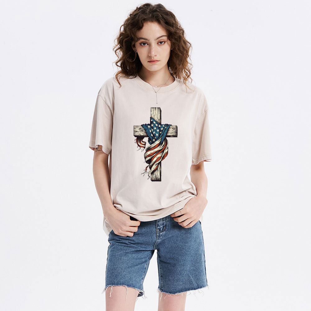 Cross Christian Washed T-Shirt