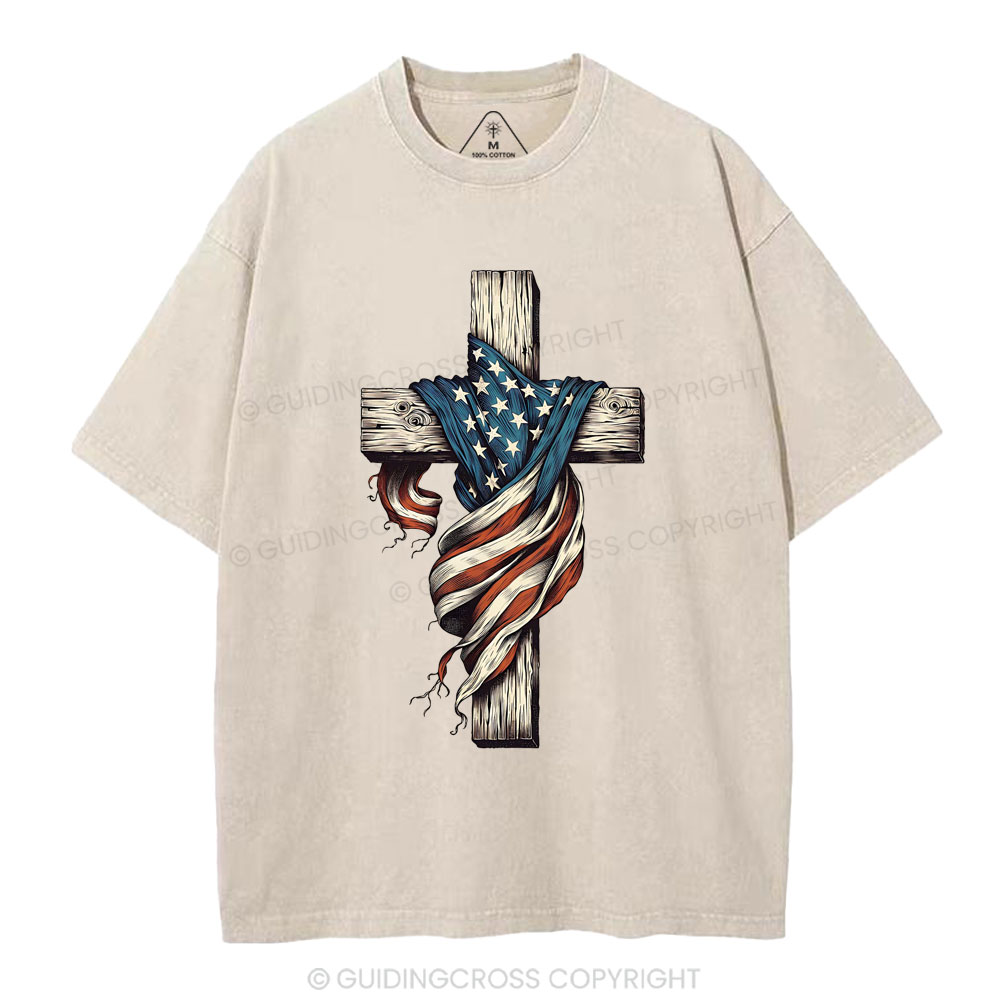 Cross Christian Washed T-Shirt