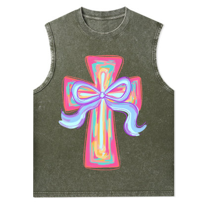 Cross Christian Washed Tank Top
