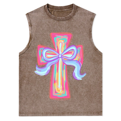 Cross Christian Washed Tank Top