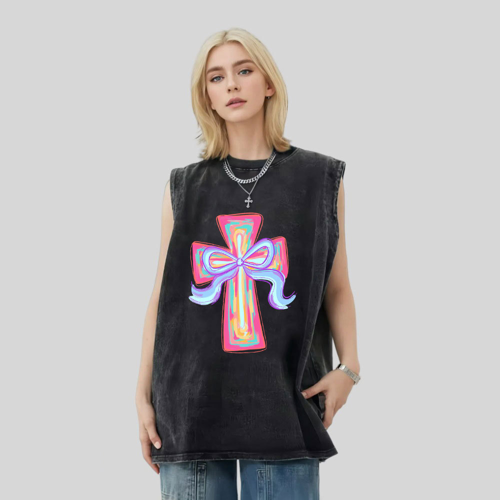 Cross Christian Washed Tank Top