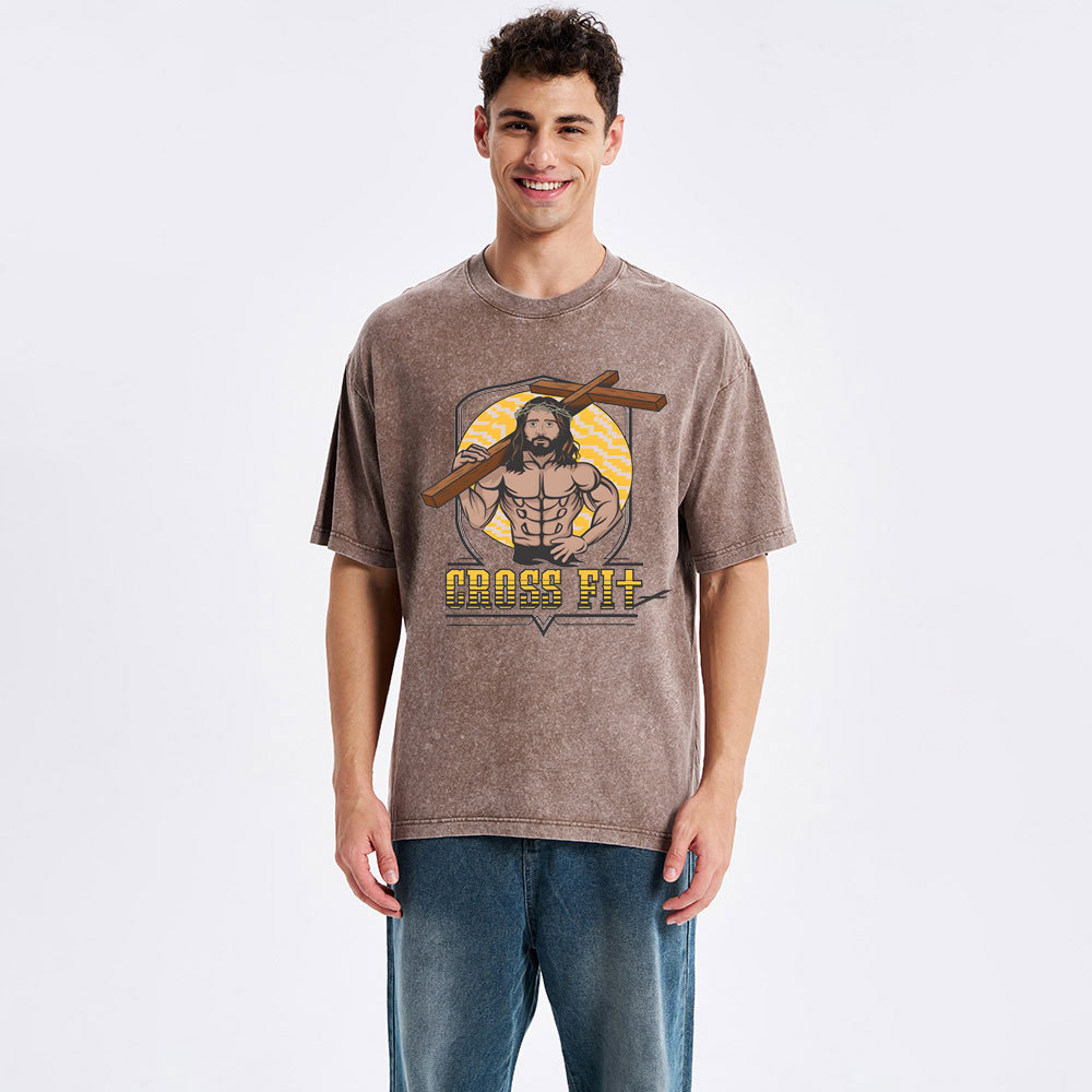 Cross Fit Christian Washed T-Shirt