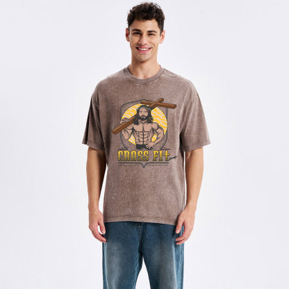 Cross Fit Christian Washed T-Shirt