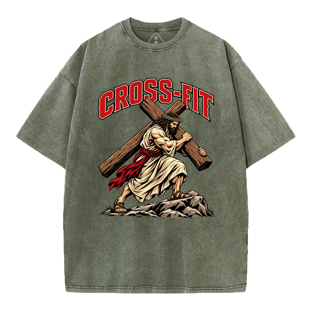 Cross-Fit Christian Washed T-Shirt