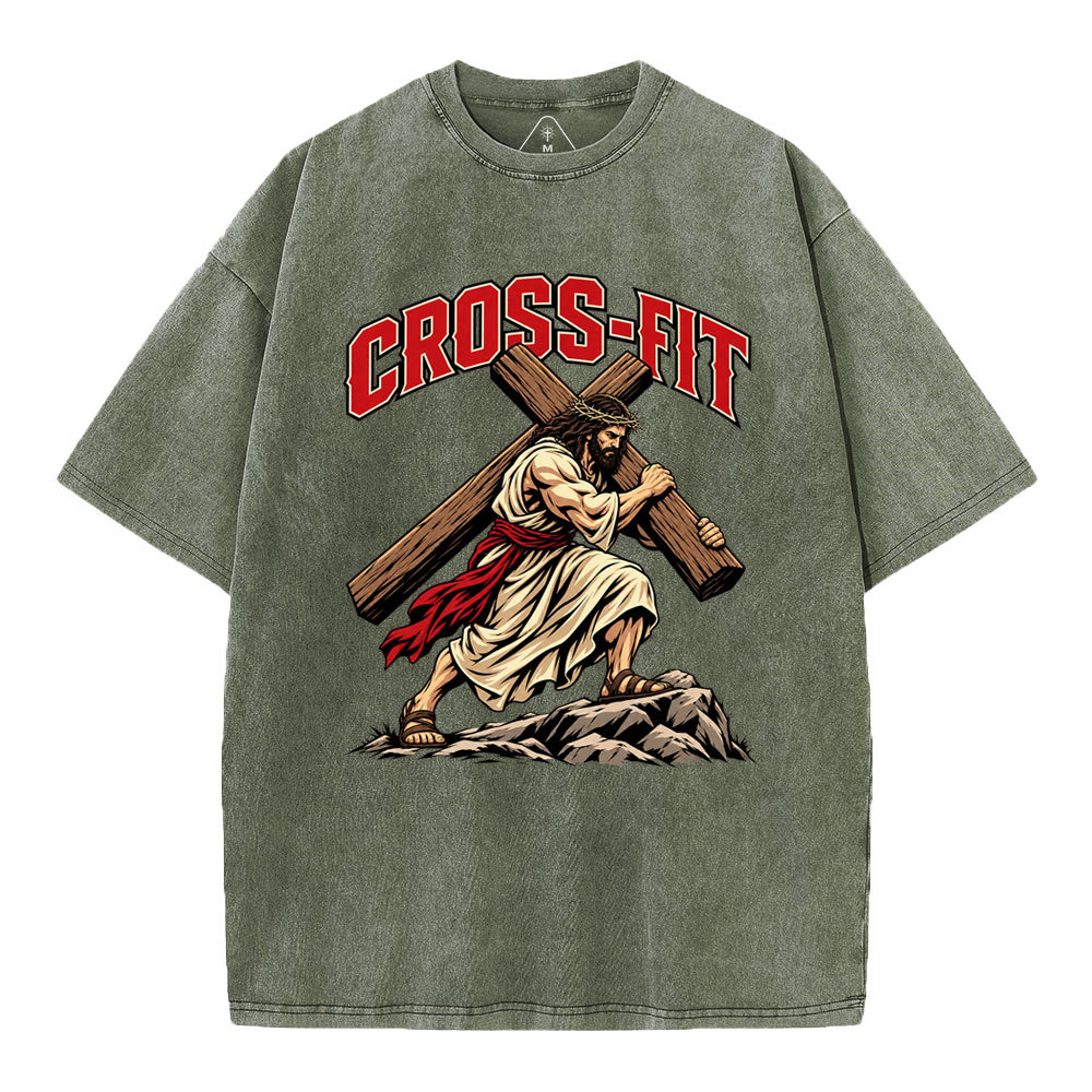 Cross-Fit Christian Washed T-Shirt
