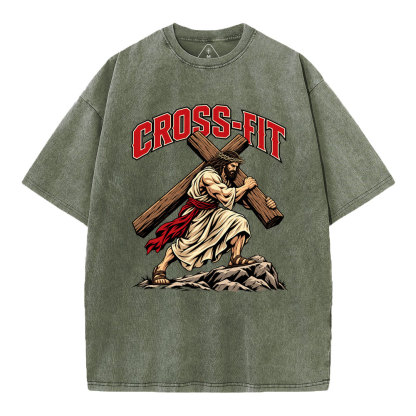 Cross-Fit Christian Washed T-Shirt