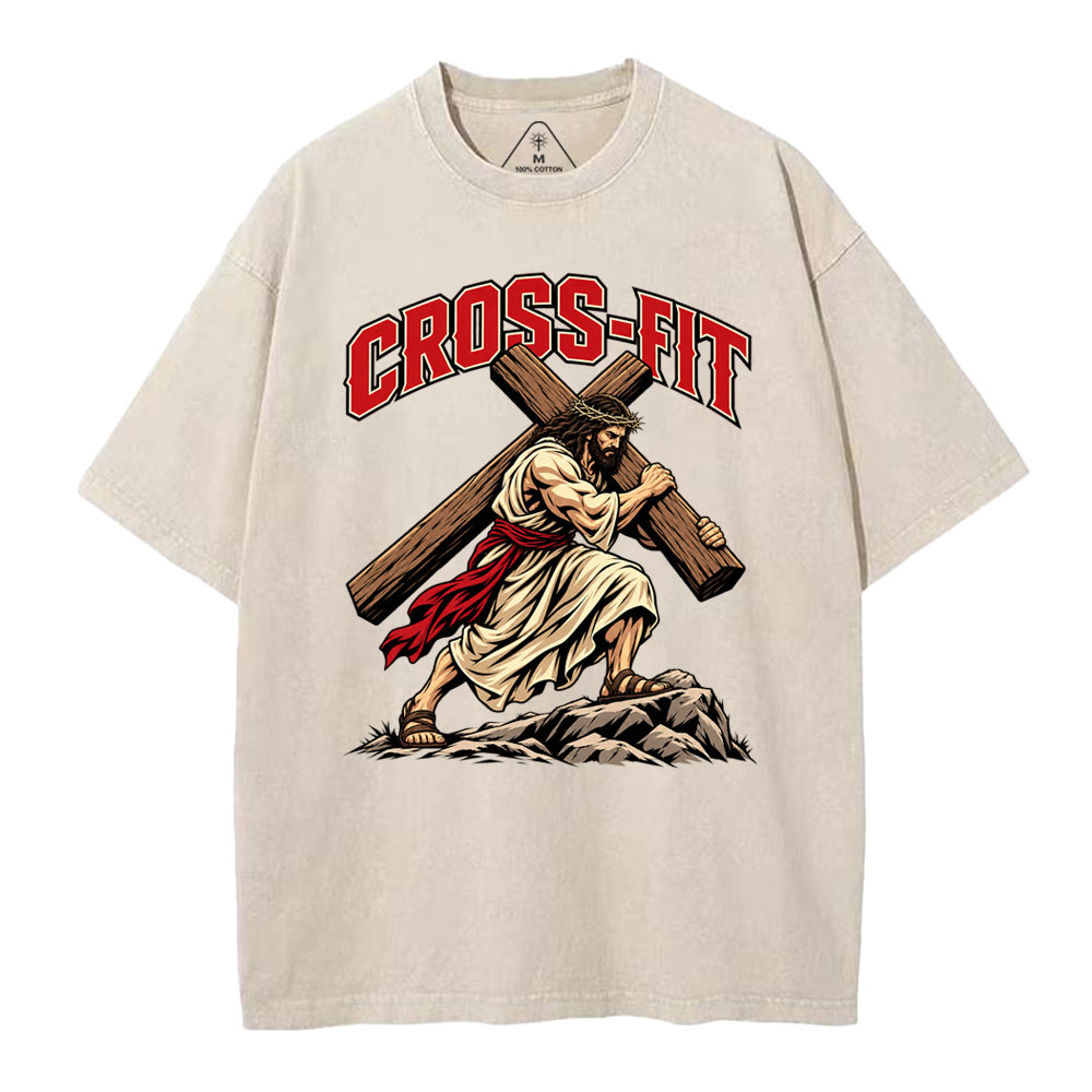 Cross-Fit Christian Washed T-Shirt