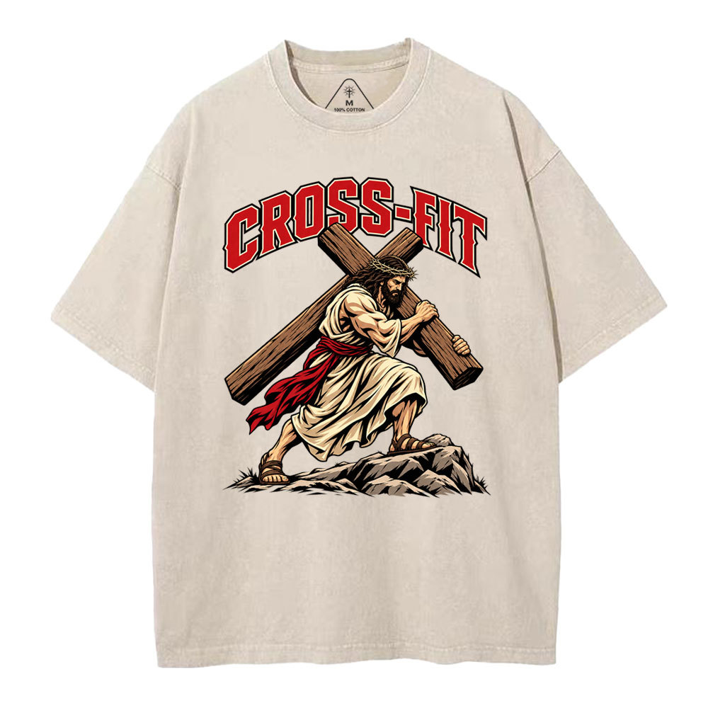 Cross-Fit Christian Washed T-Shirt