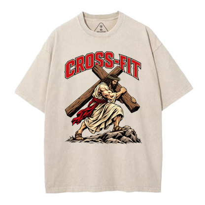 Cross-Fit Christian Washed T-Shirt