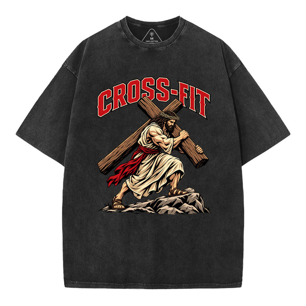 Cross-Fit Christian Washed T-Shirt
