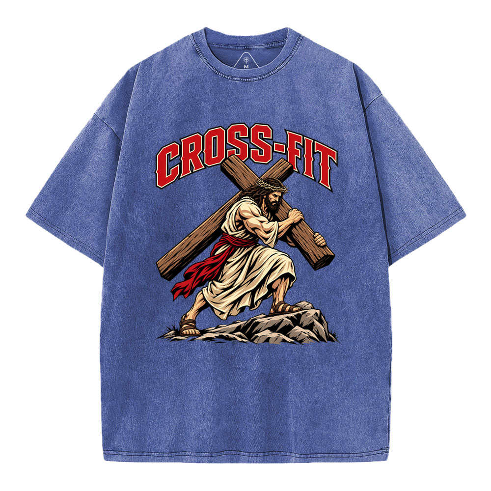 Cross-Fit Christian Washed T-Shirt