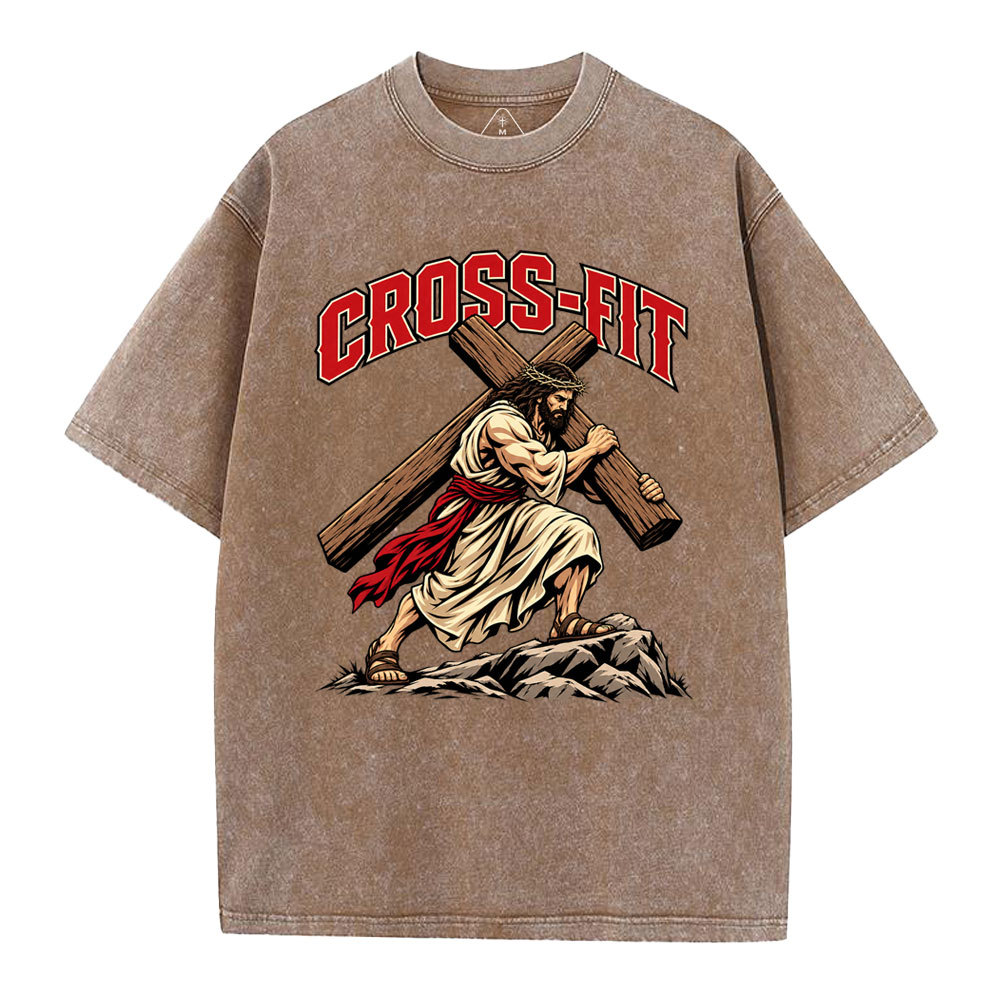 Cross-Fit Christian Washed T-Shirt