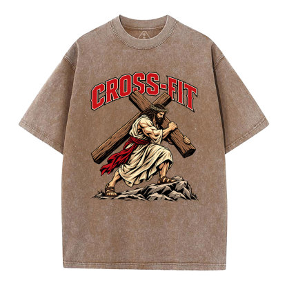Cross-Fit Christian Washed T-Shirt