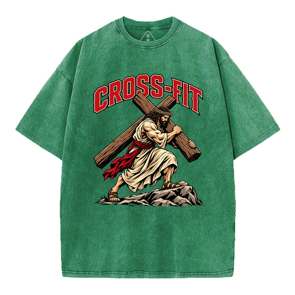 Cross-Fit Christian Washed T-Shirt