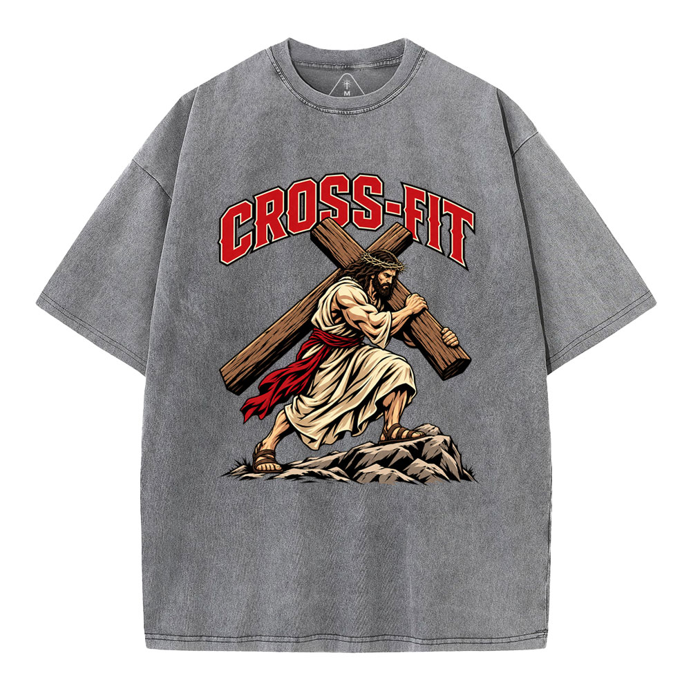 Cross-Fit Christian Washed T-Shirt