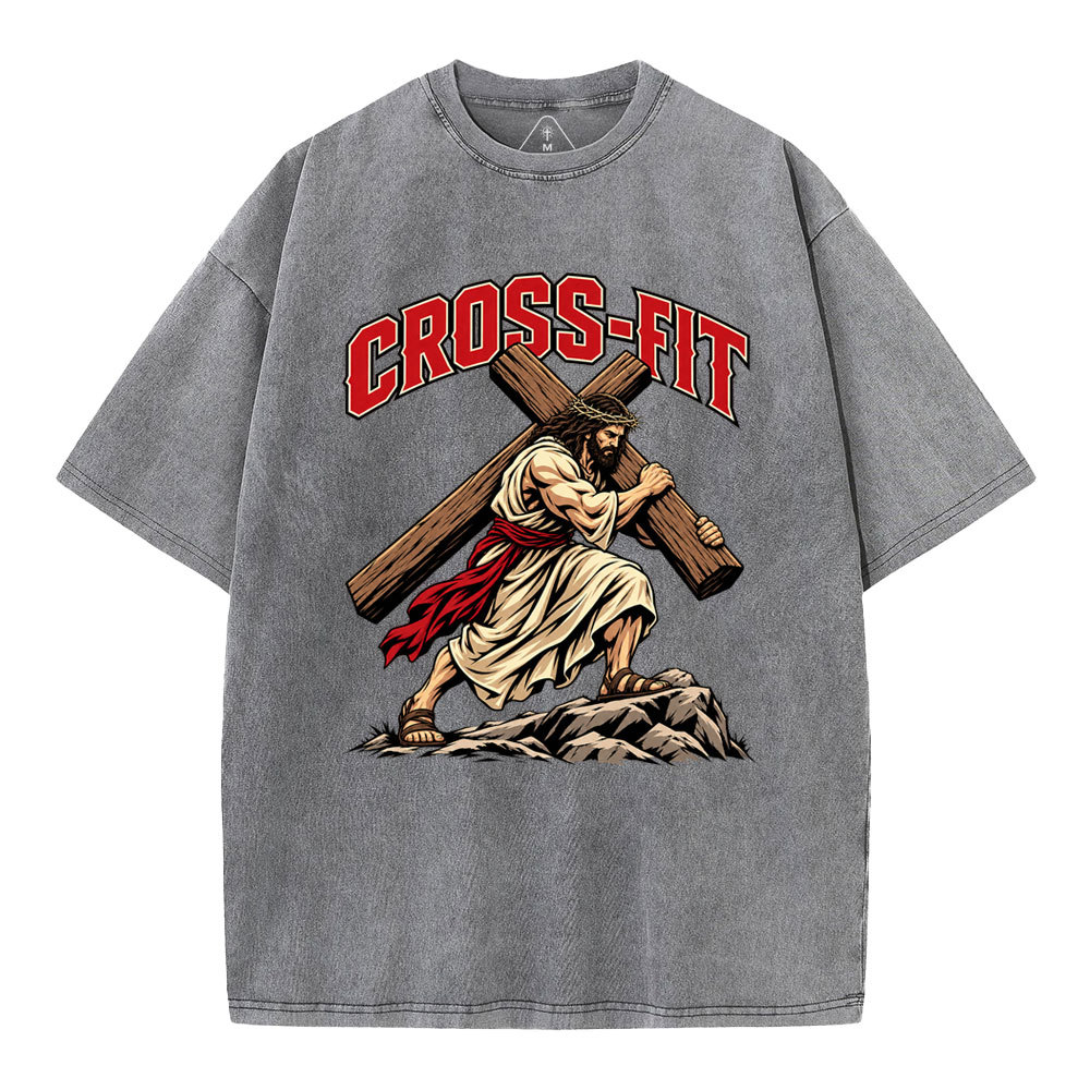 Cross-Fit Christian Washed T-Shirt