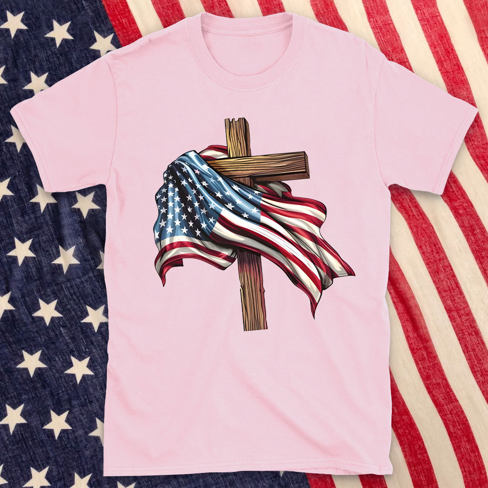 Cross Flag Christian T-Shirt