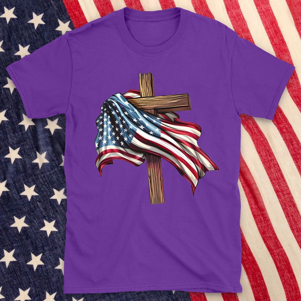 Cross Flag Christian T-Shirt