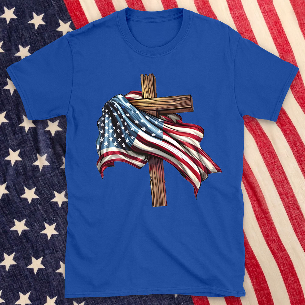 Cross Flag Christian T-Shirt