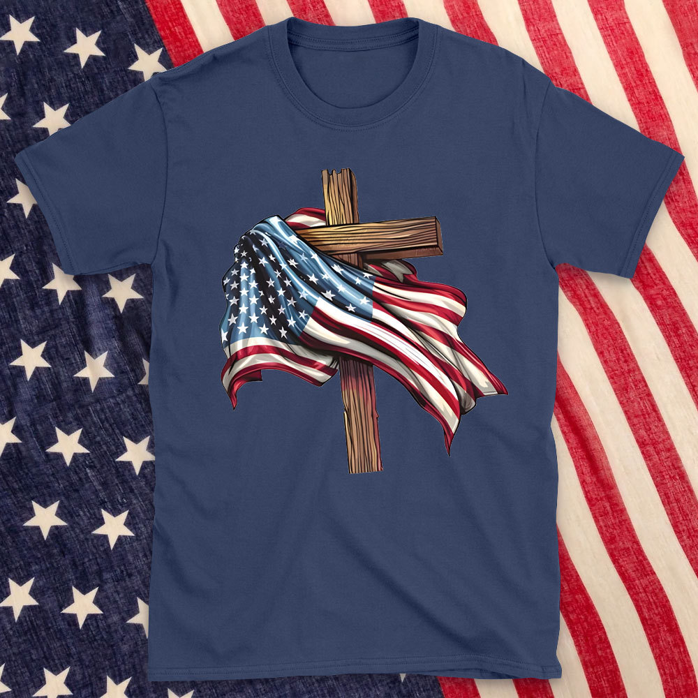 Cross Flag Christian T-Shirt