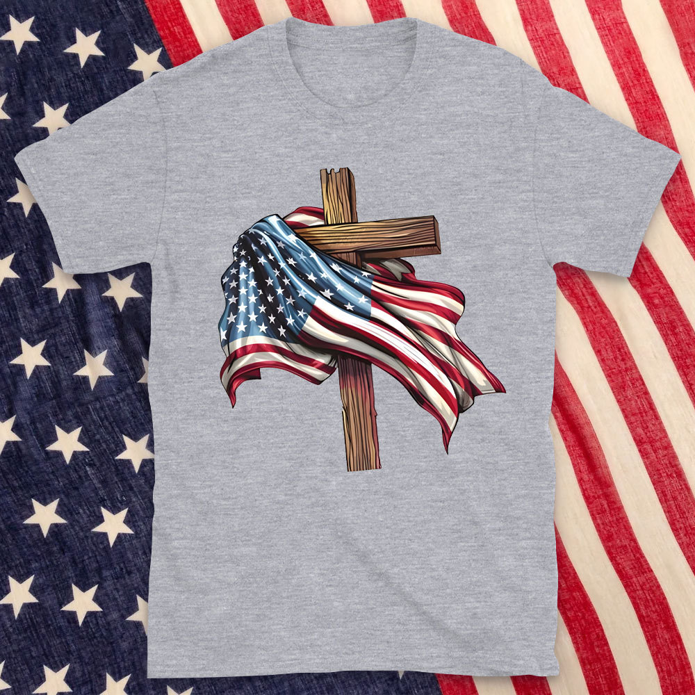 Cross Flag Christian T-Shirt