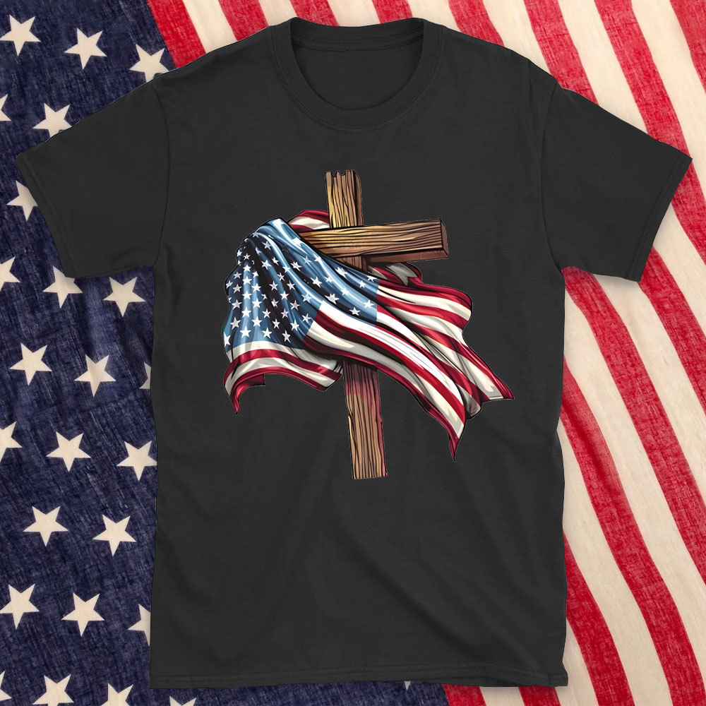 Cross Flag Christian T-Shirt