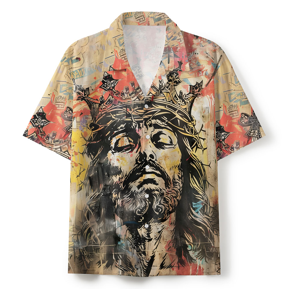 Crown of Thorns Christian Hawaiian Shirt 