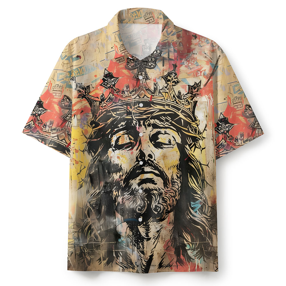Crown of Thorns Christian Hawaiian Shirt 