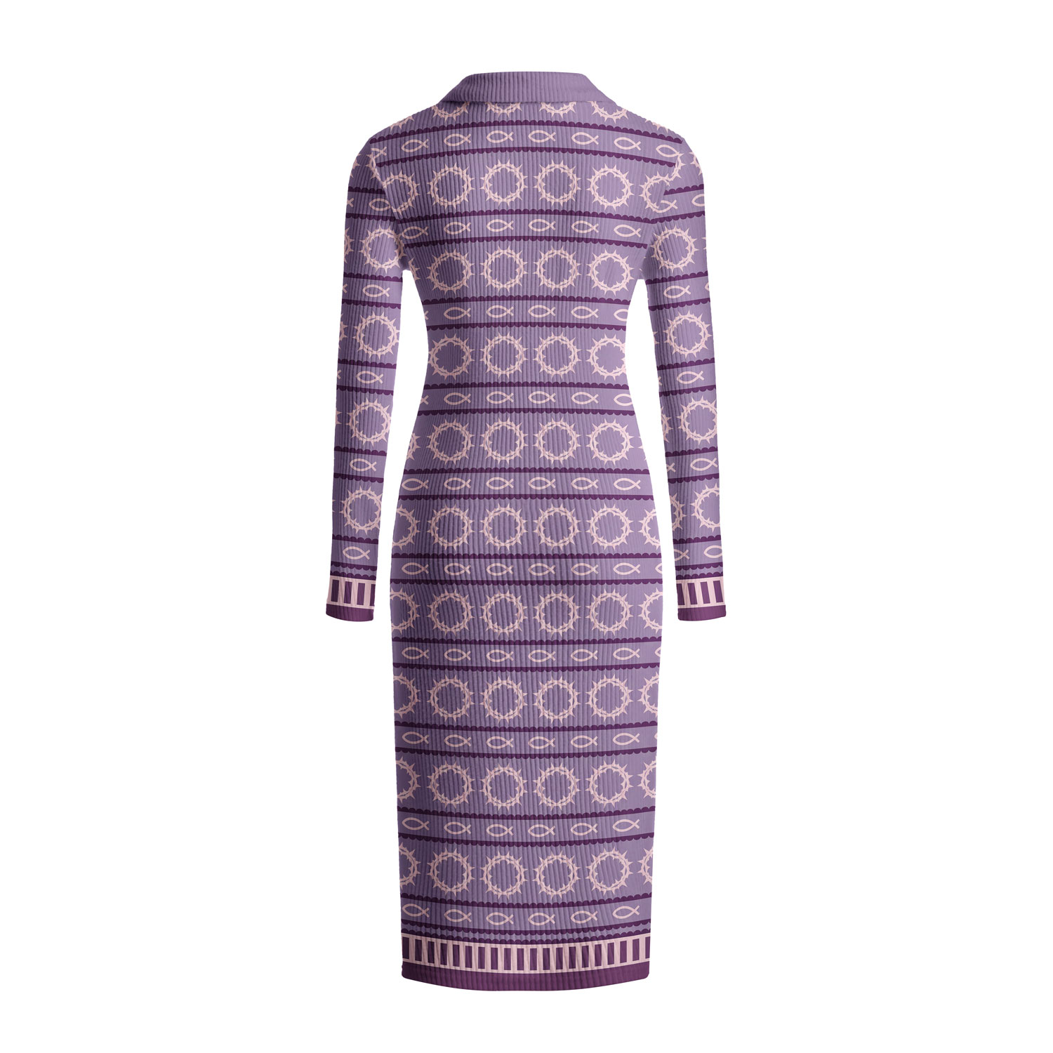 Crowned In Faith Christian Ribbed Knit Midi Dress