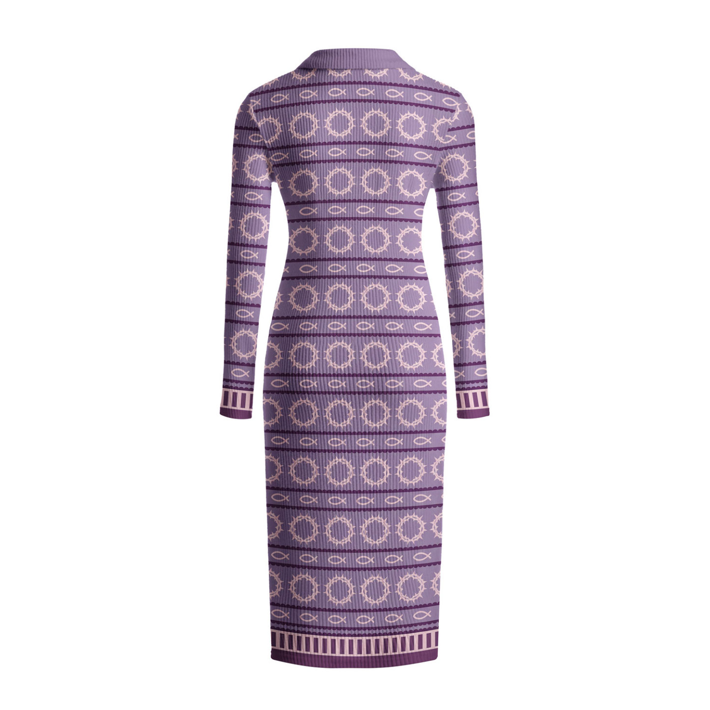 Crowned In Faith Christian Ribbed Knit Midi Dress