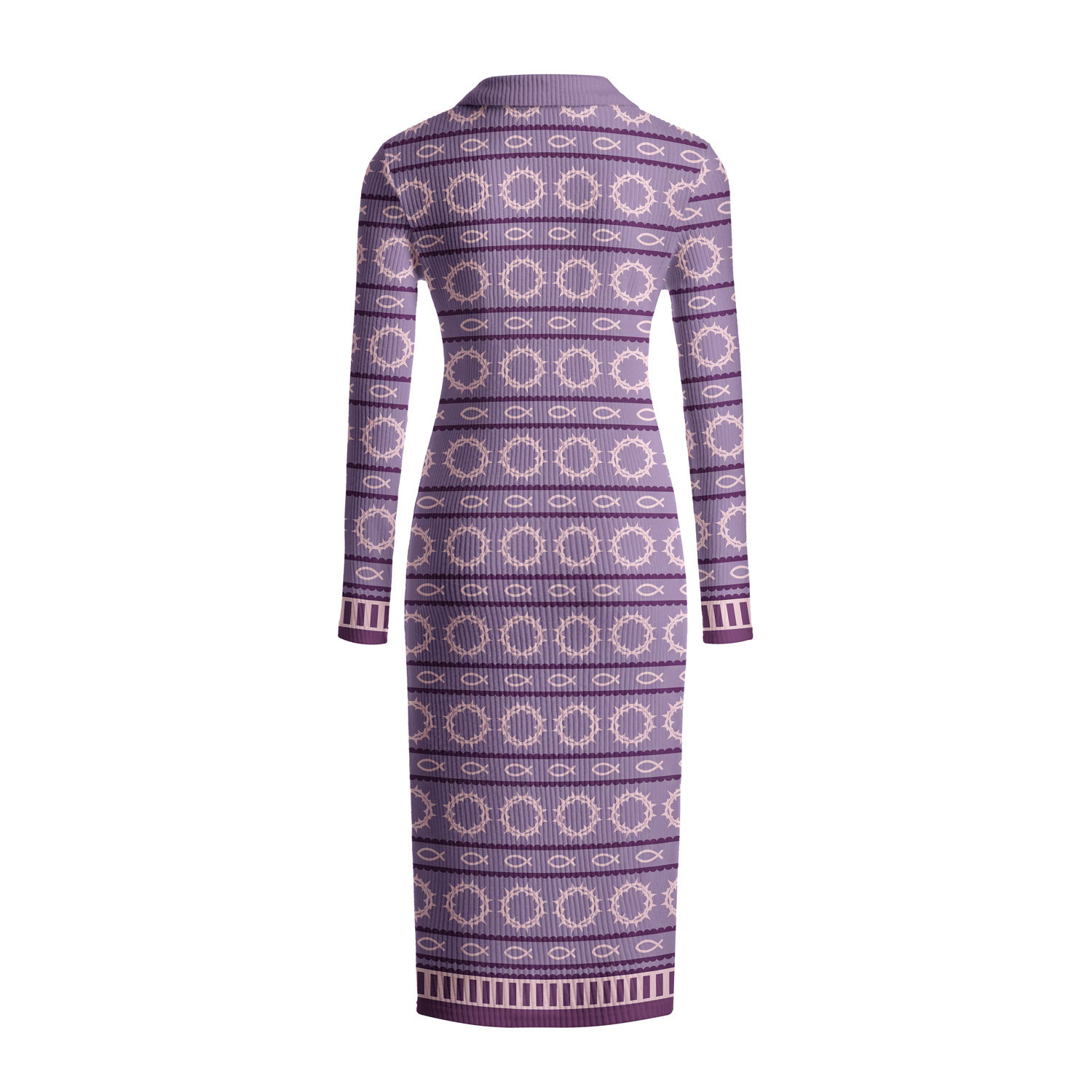 Crowned In Faith Christian Ribbed Knit Midi Dress