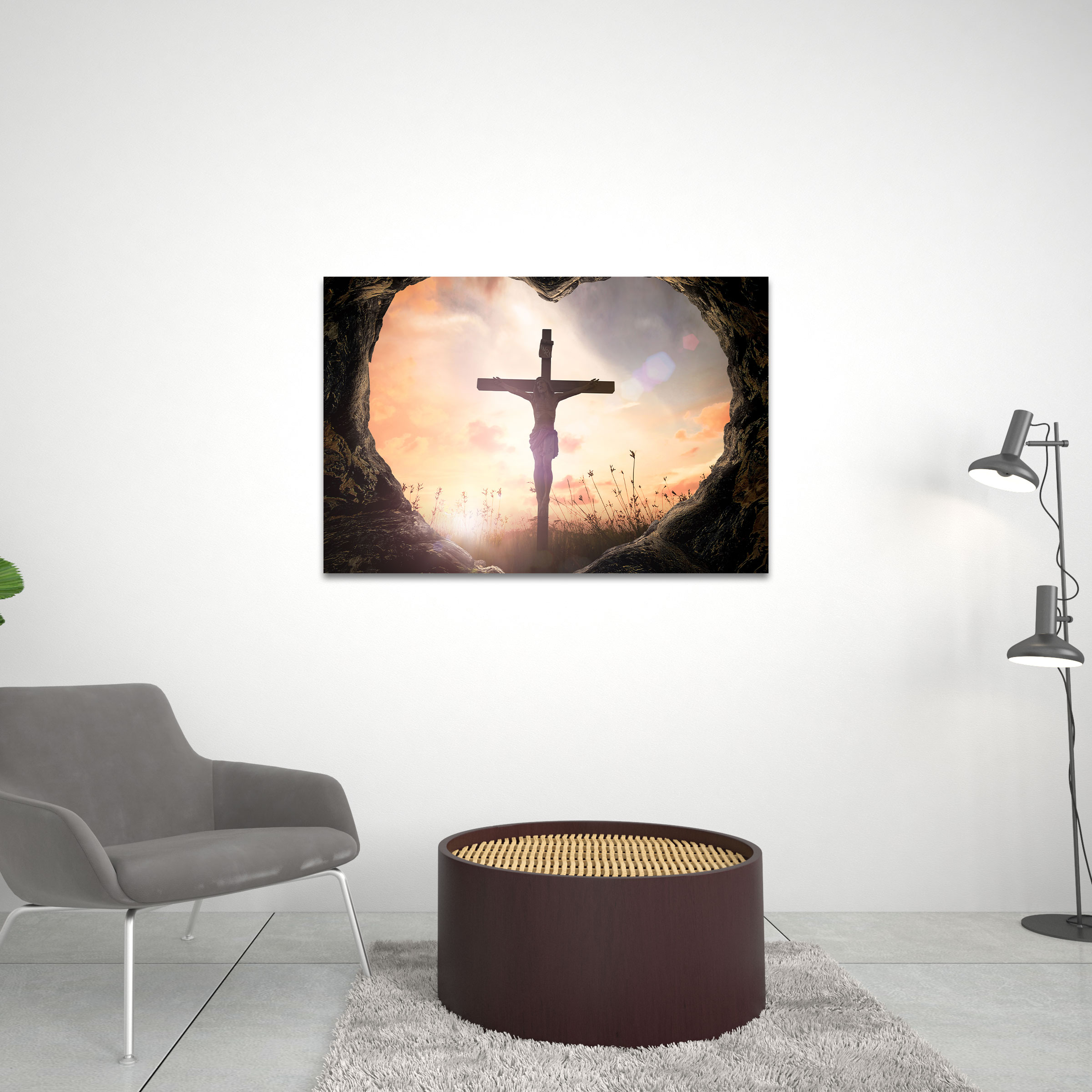 Crucifixion Of Jesus Christian Canvas Wall Art