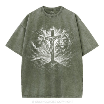 Crucifixion Of Jesus Washed T-Shirt