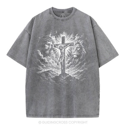 Crucifixion Of Jesus Washed T-Shirt