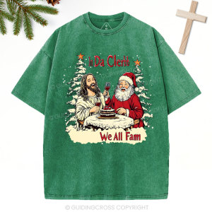 Image of In Da Clerb We All Fam Christian Washed T-Shirt