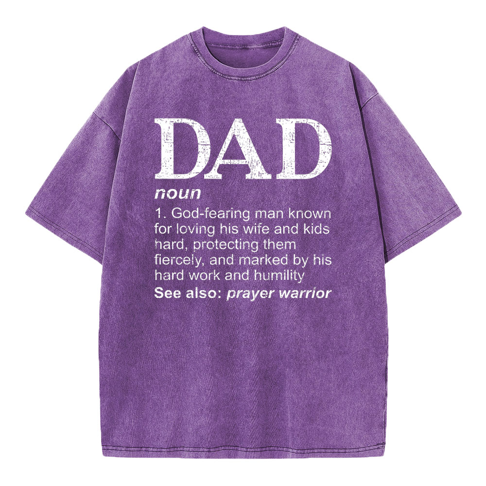 Dad See Also Prayer Warrior Christian Washed T-Shirt