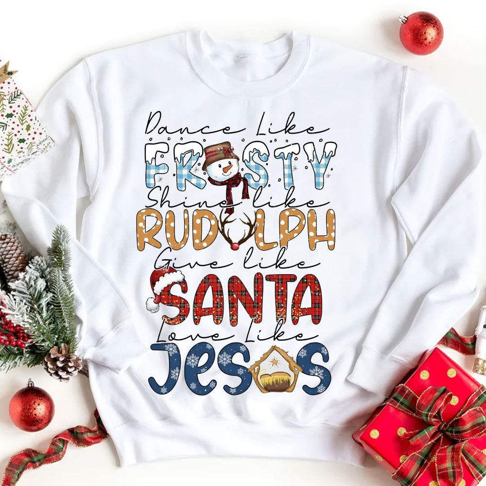 Dance Like Frosty Christian Christmas Sweatshirt