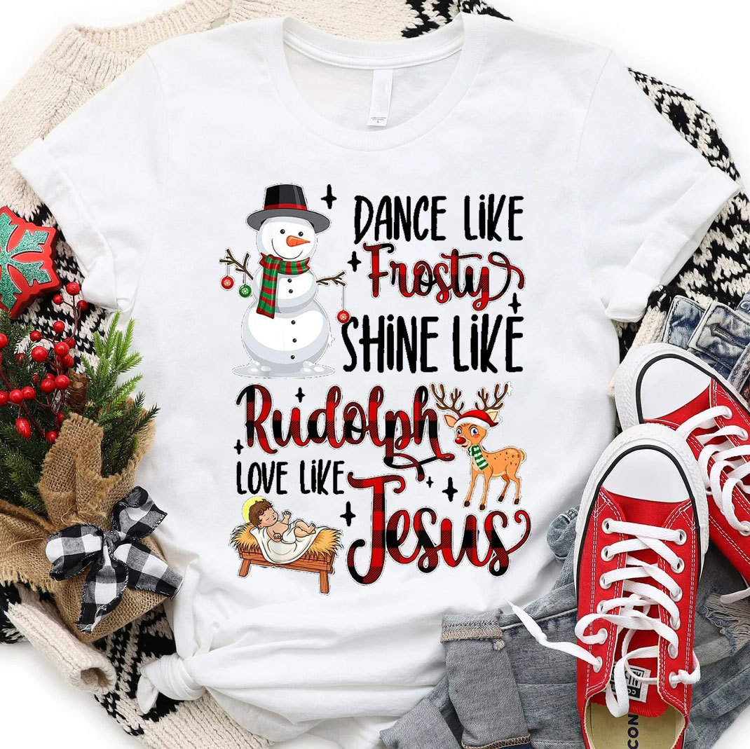 Dance Like Frosty Christmas Christian T-Shirt