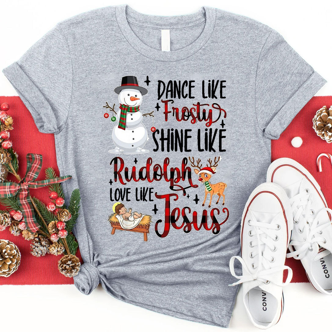 Dance Like Frosty Christmas Christian T-Shirt