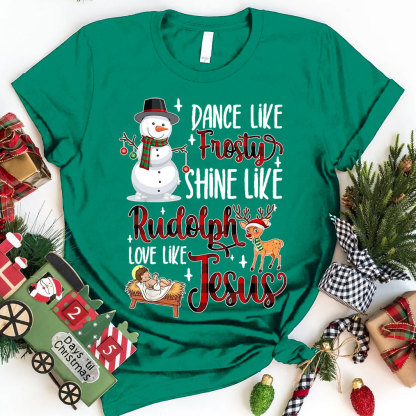Dance Like Frosty Christmas Christian T-Shirt